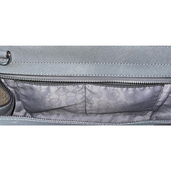 Michael Kors Selma Gray Leather Satchel Style 30T3SLMS2L - Picture 6 of 11
